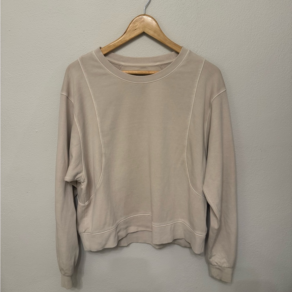 Athleta Light Beige Crewneck Top